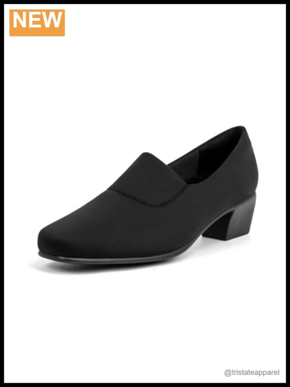 Women's Orthopedic Pumps Low Block Heel Square Toe Stretch Dress Loafers